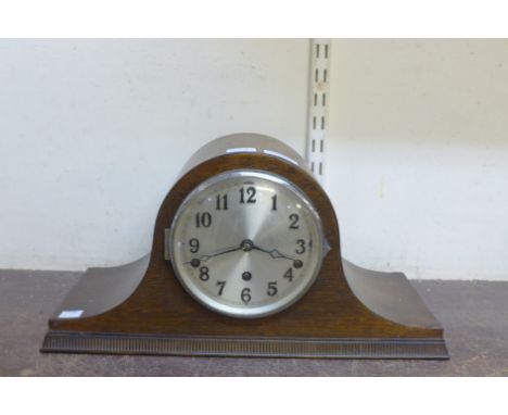 An oak Whittington chime mantel clock