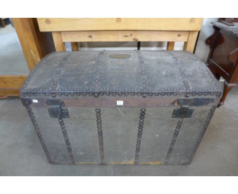 A 19th Century French fitted dome topped steamer trunk, made by Alexis Godillot, Paris