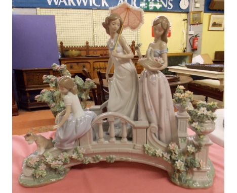 LLADRO FIGURE GROUP "BRIDGE OF DREAMS" 41CM HIGH