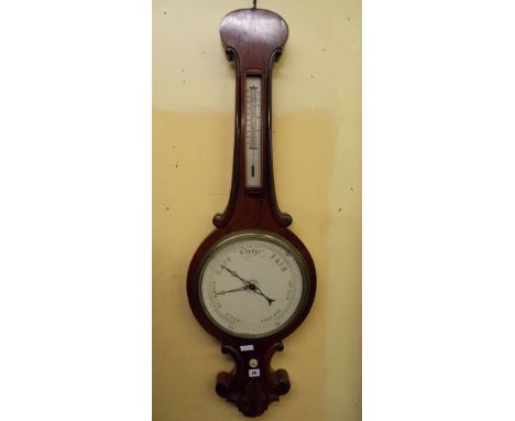 19TH CENTURY ROSEWOOD CASED WHEEL BAROMETER
