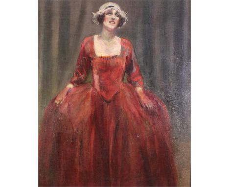 An early 20th Century oil on canvas portrait of Margret Lucia wife of Sir Hamilton Grant depicting in character from The Savo