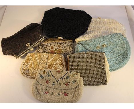 9 assorted vintage beaded bags