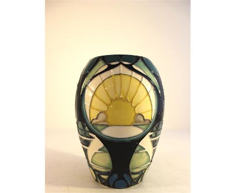 A Moorcroft vase "R Moon"" H13.5"