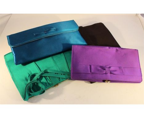4 Vintage satin clutch bags