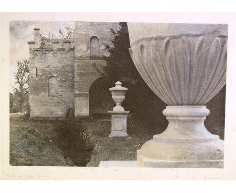A Dickson signed lithograph of garden statutory. 47 x 33 cms