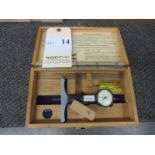 Mueller Laboratory B71 Depth Mic, 0 -4'', With .0005'' Indicator