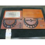 Lot (2) Brown & Sharpe And Starrett No. 224 Micrometers, 0 - 7''