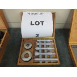 Switzerland Lufkin 3-Point Intrimik Micrometers, No.600, .800 - 1.600, With Case