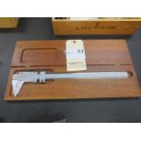 Starrett No. 123 Caliper, 0'' - 14'', With Case