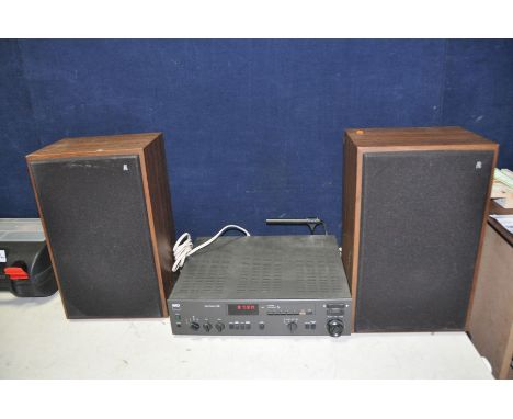 A NAD 7130 STEREO RECEIVER AMPLIFIER with manual (PAT pass and working) and a pair of Acoustic Research Teledyne 22BX speaker