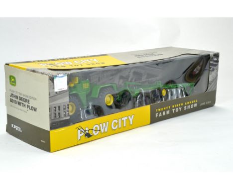 Ertl 1/32 Model Farm issue comprising Plow City 2009 John Deere 8010 Tractor with Plow. Excellent, not removed from box, box 