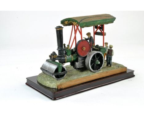 Resin Composite Study of a Steam Road Roller on presentation plinth. 