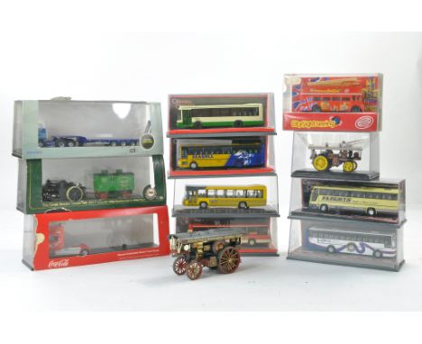 Corgi and Oxford group of Eleven boxed diecast commercial issues plus single unboxed steam engine. Mostly look good to excell