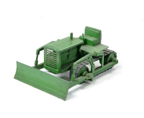 Moko Lesney Large Scale Caterpillar Crawler Tractor with Dozer Blade in green. Generally good to very good, some obvious sign