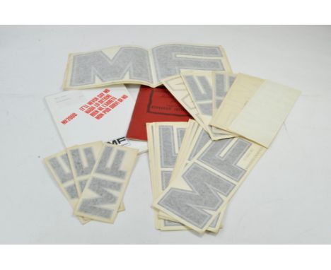 A group of Massey Ferguson original issue Decals in various sizes comprising numerous of each size shown plus MF2000 Series L