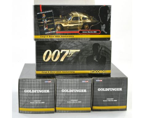 Corgi James Bond 007 40th Anniversary comprising No. CC04307 Aston Martin DB5 Gold Plated, Five Boxed issues. All excellent a