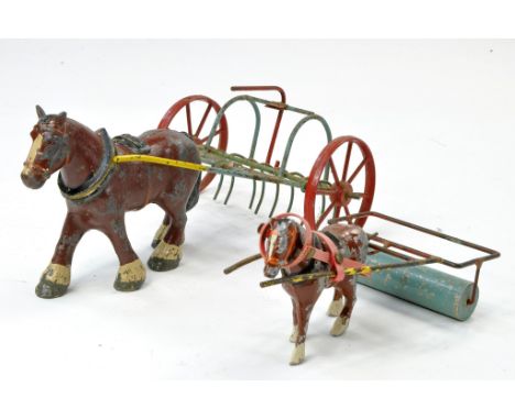 Kayron / Olsen duo of Horse Drawn issues including Rake and Roller, note different scale. Fair to good with obvious signs of 