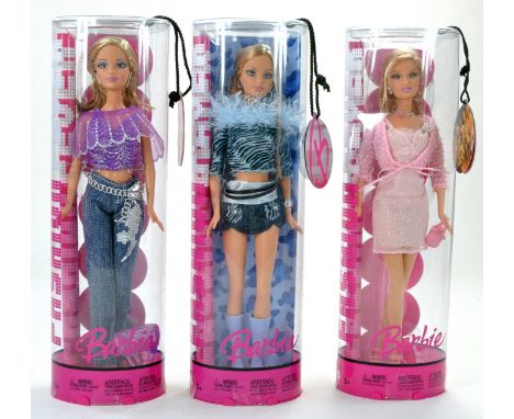 Mattel 00's Barbie Fashion Fever Series comprising trio of figures. Secured in Boxes. Excellent. 