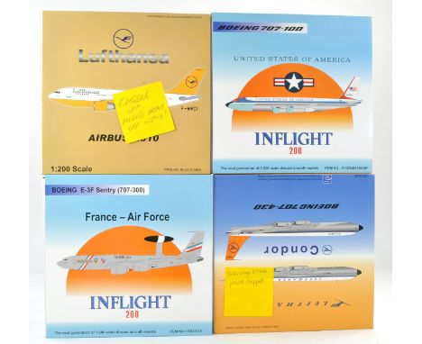 Diecast Model Aircraft from Inflight Models or similar comprising 1/200 Boeing 707-430 in livery of Condor (Tail Wings broken