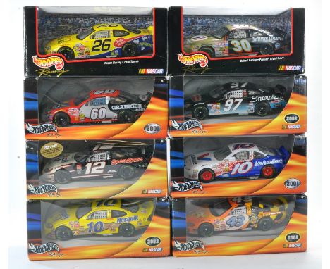 Mattel Hot Wheels Racing Series (different sets) comprising Eight 1/24 Nascar diecast issues in various liveries. Appear exce