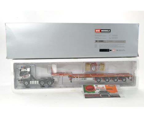 WSI 1/50 High Precision Model Truck Issue comprising Volvo FH4 Sleeper Cab with flatbed trailer in the livery of O'Neils. Lim