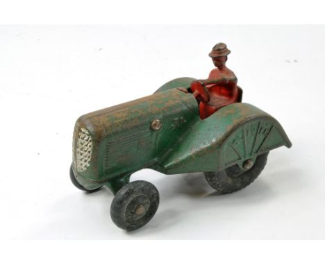 Hubley (USA) Vintage Cast Iron Tractor with driver. Signs of wear but hard to find. 