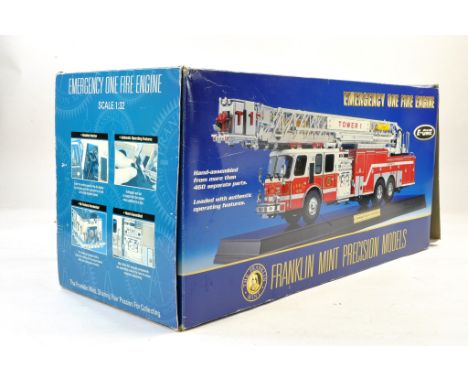 Franklin Mint 1/32 Emergency One Fire Engine - Precision Detail Model looks to have no been displayed with original box. 