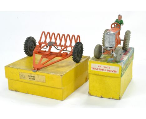 Crescent Vintage Tractor and Rake issues, rake is generally very good with no obvious sign of fatigue. Tractor, with driver i