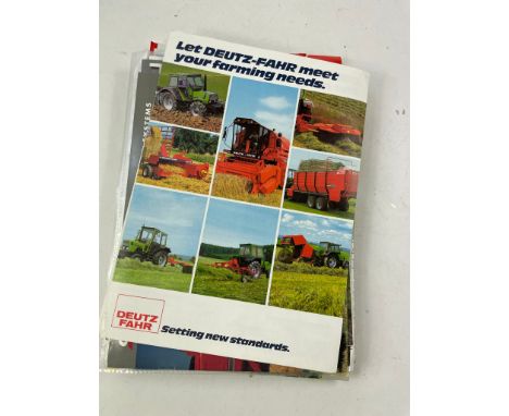 A Selection of Tractor and Machinery brochures/Literature. From a single owner collection, unpunched examples in mostly unspo