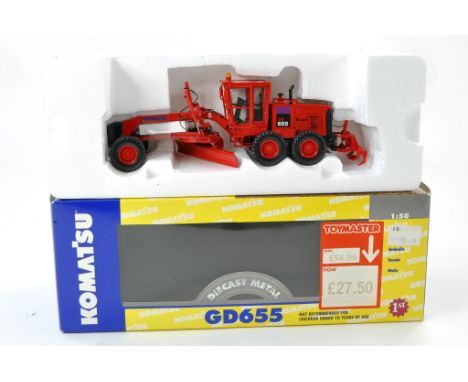 First Gear 1/50 diecast construction issue comprising Komatsu GD655 Motor Grader, Forestry Division. Generally very good, loo
