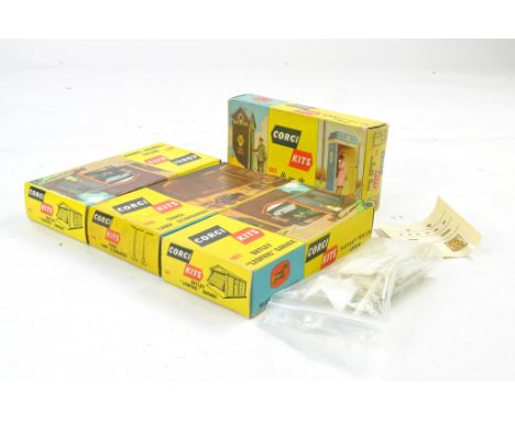 Group of Empty Corgi Kit boxes plus Telephone Boxes with contents. 