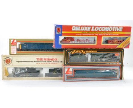 Model Railway 00 Gauge comprising Five Various Locomotives including mostly Lima. Look to be without significant fault but no