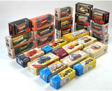 Eleven Corgi Diecast Commercial Issues comprising various trucks and Fire Engines plus Fifteen Boxed EFE 1/76 Bus and Coach i