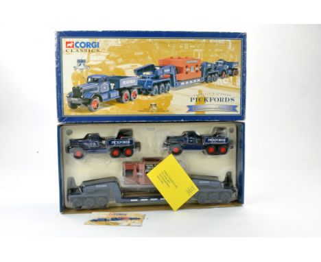 Corgi Diecast Model Truck Issue comprising No. 55201 Diamond T Ballast x 2 with Girder Trailer and Load in the livery of Pick