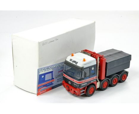 Conrad 1/50 diecast model truck issue comprising Mercedes Titan Ballast Tractor in the livery of GCS Johnson. Limited Edition