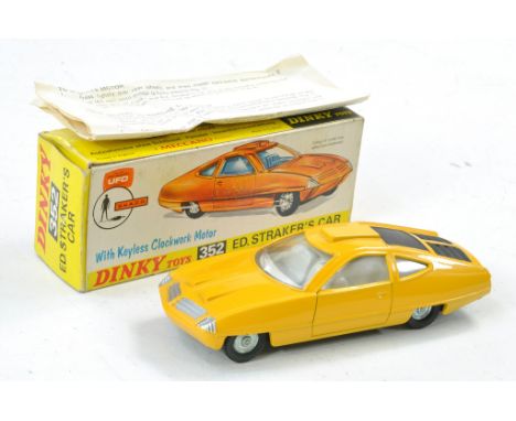 Dinky No. 352 UFO Shado Ed Straker's Car. Yellow body, pale grey interior, black engine cover and cast hubs. Excellent, a cou
