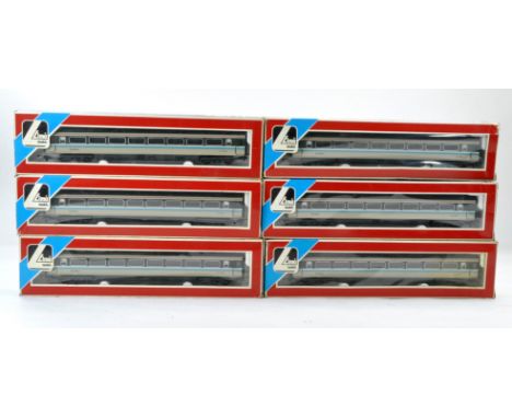 Six Lima Model Railway 00 Gauge Scotrail Coaches. Look to be without significant fault with boxes. 