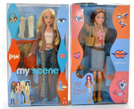 Mattel Early 00's Barbie My Scene Series Chelsea and Barbie - Fashion Dolls. Still Sealed within box hence contents excellent