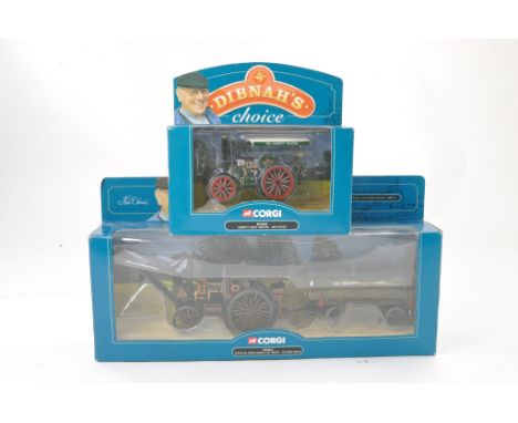 Corgi Diecast Model truck issue comprising No. 803113 Dibnah's Choice Fowler Crane Engine and Log Trailer in livery of The Gr