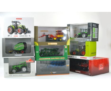 Assortment of Farm Models in 1/32, including Weise, Wiking, Universal Hobbies, Tractor and Implement issues. Note have been d