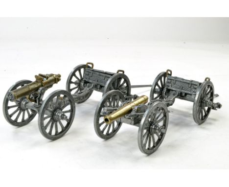 Duo of well presented larger scale 19th century Field Guns with Lumbers. 