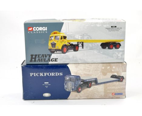 Corgi Diecast Model truck duo of Heavy Haulage issues in the livery of Edward Beck and Pickfords. Excellent in boxes. 