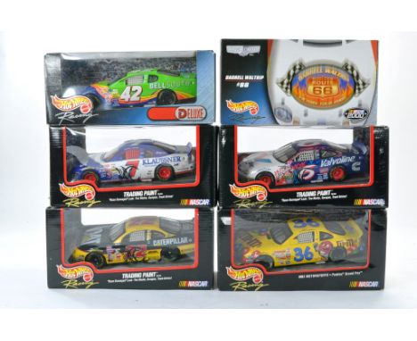 Mattel Hot Wheels Racing Series comprising Six 1/24 Nascar diecast issues in various liveries. Appear excellent in boxes, som