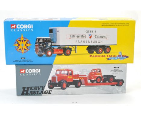 Corgi Diecast Model truck duo of commercial issues in the livery of Wynns and Gibbs. Excellent in boxes. 