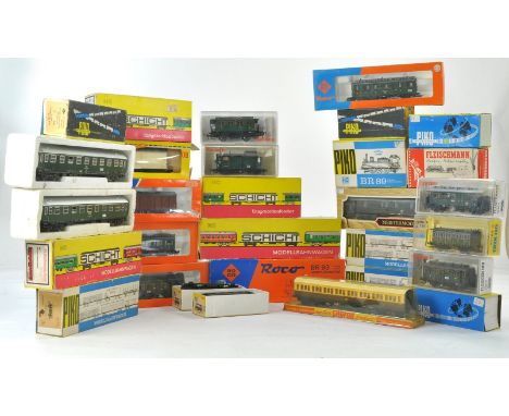 Impressive selection of German, HO, 00 Gauge Model Railway from makers to include ROCO, Schict, Fleischmann, Piko etc. Some l