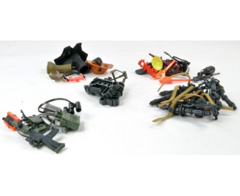 Group of Action Man accessories including weapons as shown. 