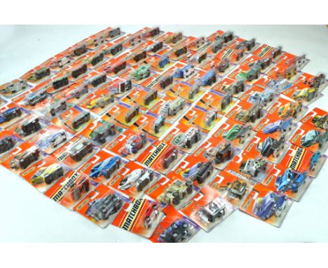 Mattel Matchbox comprising Eighty Nine 201X Series  carded issues. All unopened. 