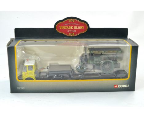 Corgi Diecast Model truck issue comprising No. CC12511 Vintage Glory Series Atkinson Borderer Low Loader with Garret Road Rol