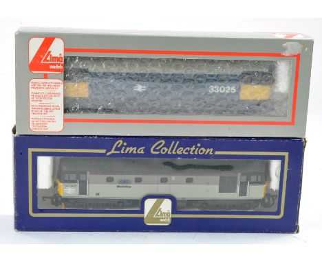 Duo of Lima 00 Gauge Model Railway issues comprising 205248A1 Diesel Locomotive BR Blue Class 33. Item 204705A8 BR Class 33 D