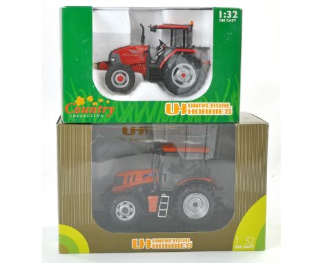 Universal Hobbies 1/32 Farm Toy / Model comprising McCormick CX95 plus Terrion ATM 3180 Tractor. Both appear excellent and se